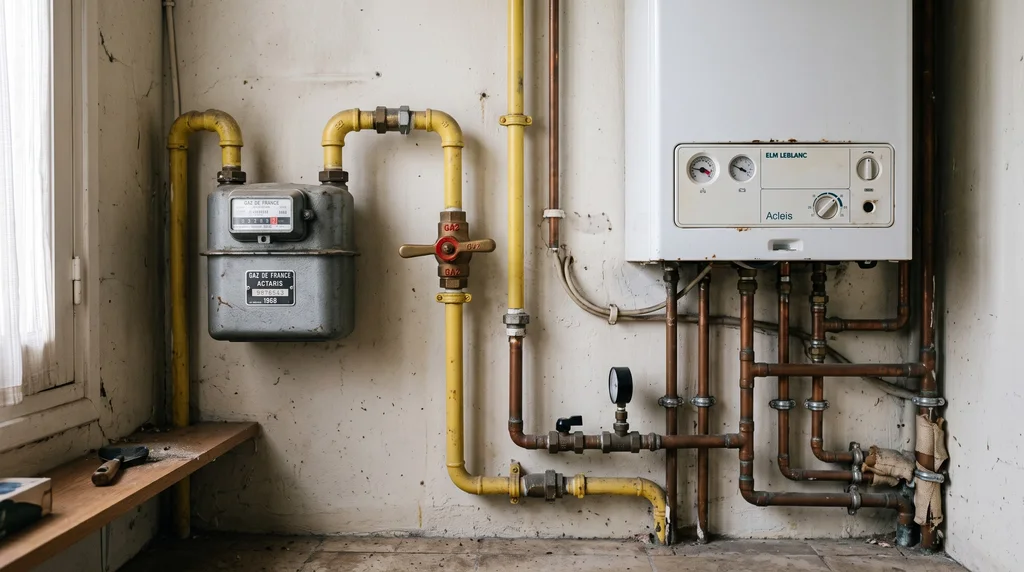 Installation intérieure de gaz — compteur, chaudière et raccordements — Gaz à Us